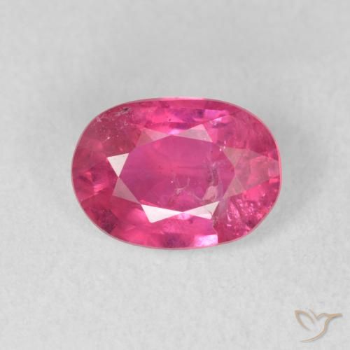 1.54ct 天然 ピンクがかったレッド ルビー, 楕円形, VS-SI