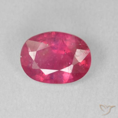 1.57ct 天然 ミディアムレッド ルビー, 楕円形, VS-SI