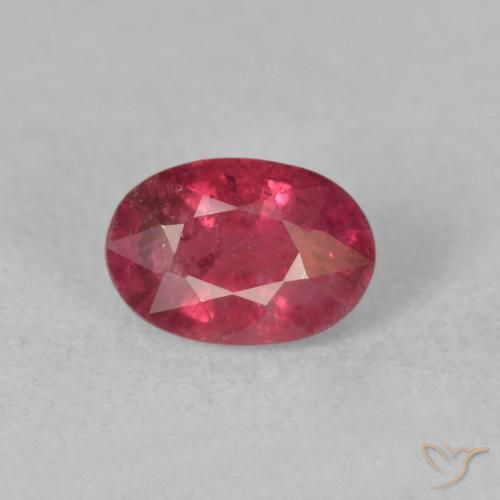 1.45ct 天然 赤みがかったピンク ルビー, 楕円形, VS-SI