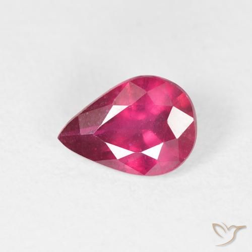 0.89ct 天然 ダークレッド ルビー, 洋梨の形, VS