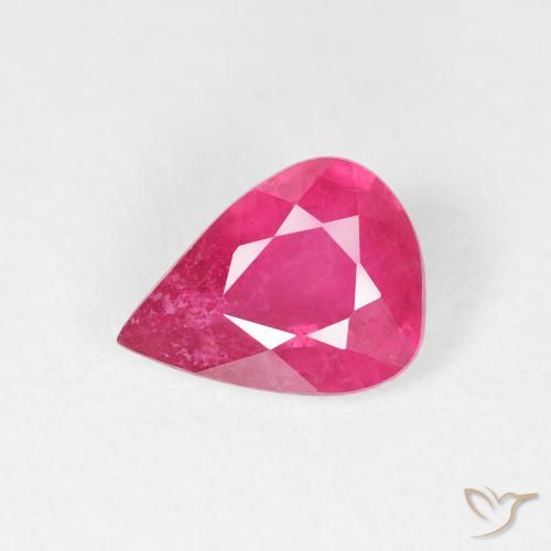 1.26ct 天然 ホットピンク ルビー, 洋梨の形, VS