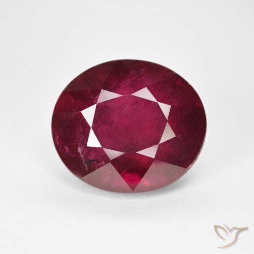 15.28ct 天然 濃いレッドワイン ルビー, 楕円形, VS