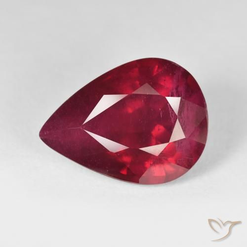 12.94ct 天然 ブラッドレッド ルビー, 洋梨の形, VS