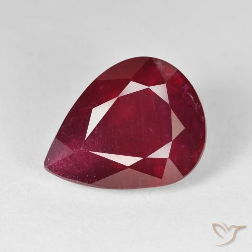 14.72ct 天然 ワインレッド ルビー, 洋梨の形, VS