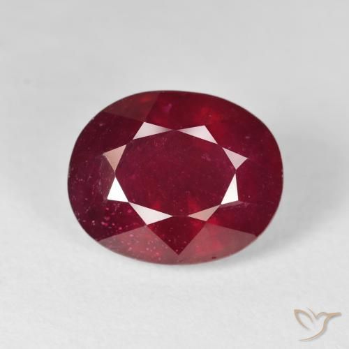 12.66ct 天然 ディープレッド ルビー, 楕円形, VS