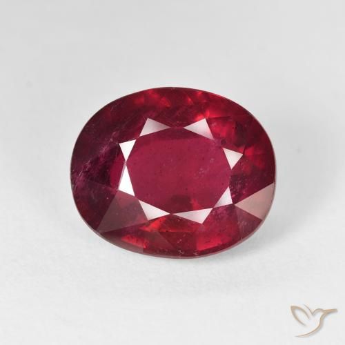 12.14ct 天然 明るい赤 ルビー, 楕円形, VS