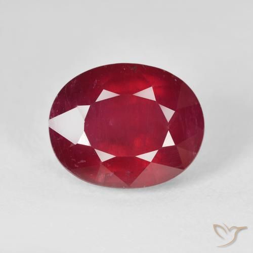 6.53ct 天然 ジャム・レッド ルビー, 楕円形, VS