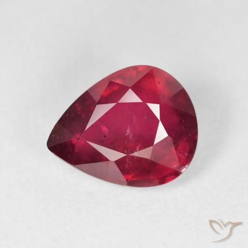 3.23ct 天然 ディープレッド ルビー, 洋梨の形, VS