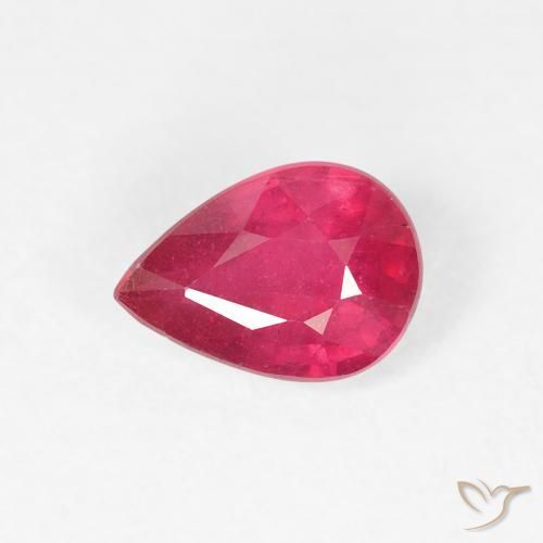 1.02ct 天然 ジャム・レッド ルビー, 洋梨の形, VS-SI
