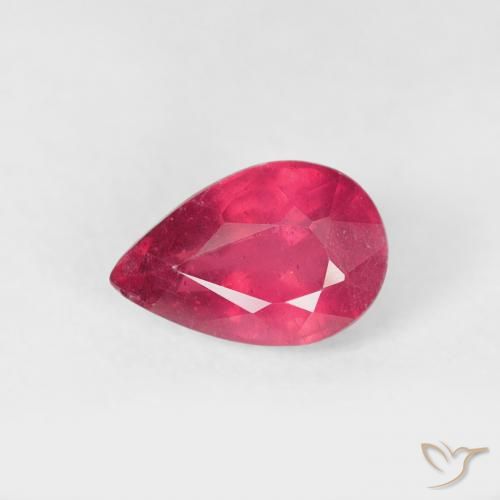 0.71ct 天然 ジャム・レッド ルビー, 洋梨の形, VS-SI