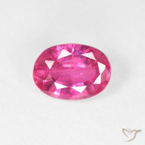 1.13ct 天然 ホットピンク ルビー, 楕円形, VS