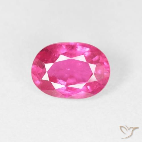 1.19ct 天然 ホットピンク ルビー, 楕円形, VS