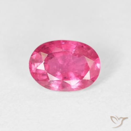 1.06ct 天然 Medium Dark-Pink ルビー, 楕円形, VS
