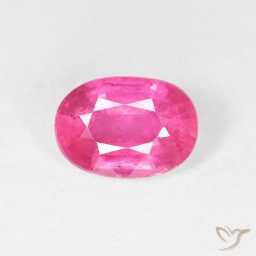 1.27ct 天然 Medium Dark-Pink ルビー, 楕円形, VS