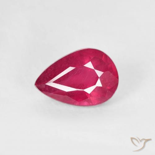 0.73ct 天然 ジャム・レッド ルビー, 洋梨の形, VS-SI