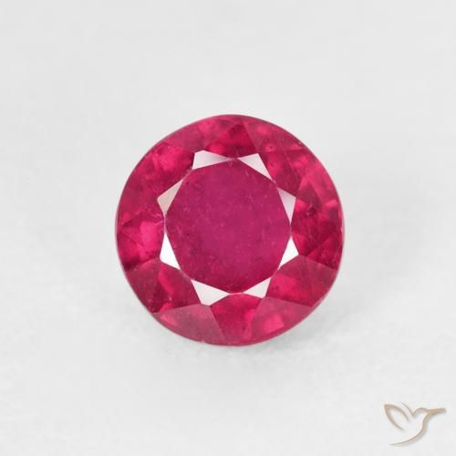 1.22ct 天然 薄いレッド ルビー, ラウンド, VS