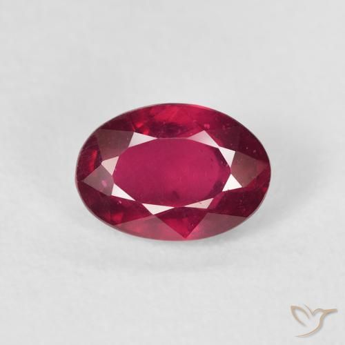 1.75ct 天然 ディープレッド ルビー, 楕円形, VS
