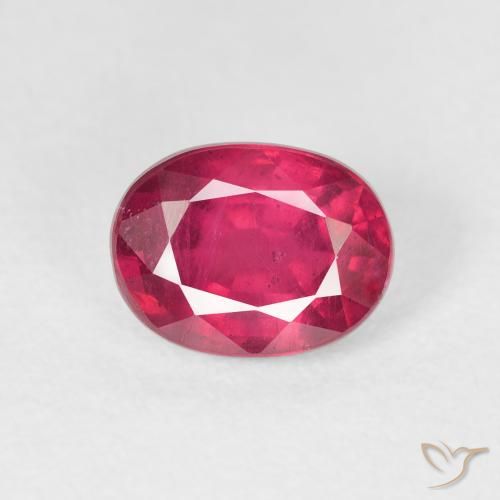1.96ct 天然 薄いレッド ルビー, 楕円形, VS-SI