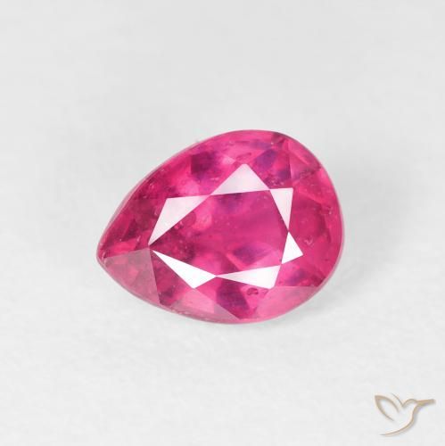 1.51ct 天然 赤みがかったピンク ルビー, 洋梨の形, VS
