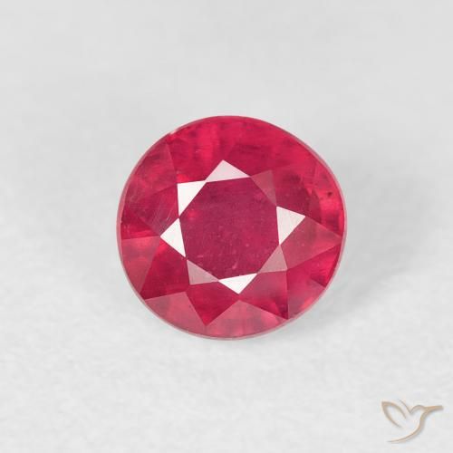 1.01ct 天然 ピンクがかったレッド ルビー, ラウンド, VS