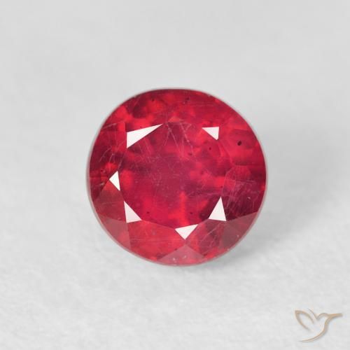 1.22ct 天然 ジャム・レッド ルビー, ラウンド, VS
