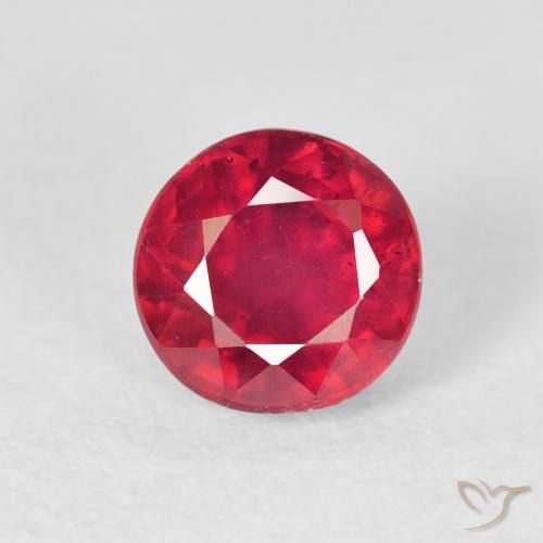 1.39ct 天然 濃い紅 ルビー, ラウンド, VS
