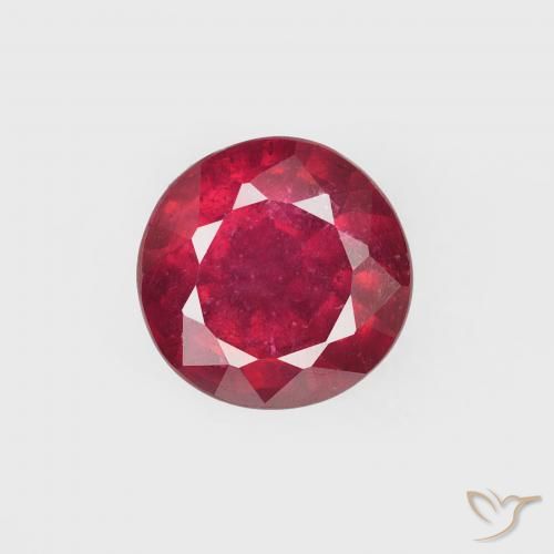 1.39ct 天然 ジャム・レッド ルビー, ラウンド, VS