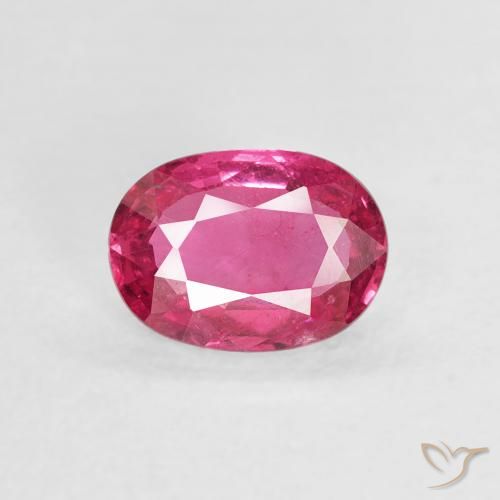 1.01ct 天然 ダークピンク ルビー, 楕円形, VS