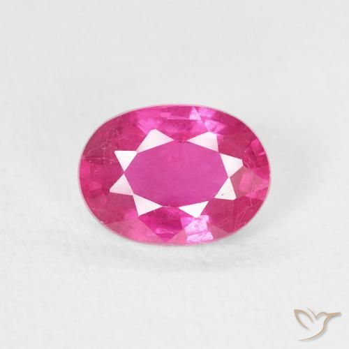 1.06ct 天然 ダークピンク ルビー, 楕円形, VS