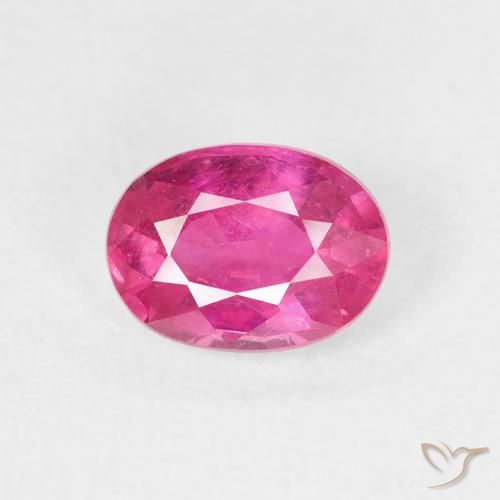 1.26ct 天然 ダークピンク ルビー, 楕円形, VS