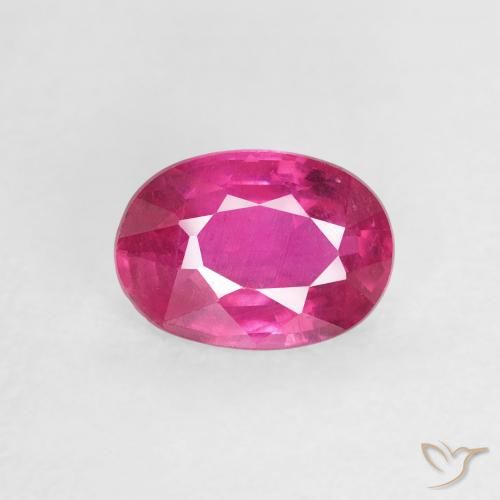 1.04ct 天然 ダークピンク ルビー, 楕円形, VS
