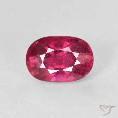 1.47ct 天然 ダークピンク ルビー, 楕円形, VS