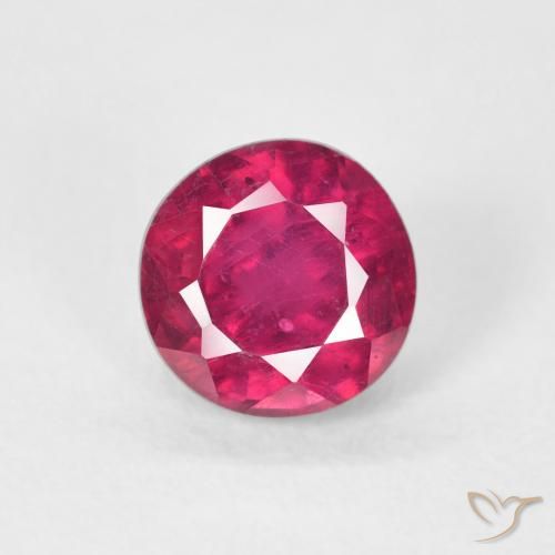 1.14ct 天然 薄いレッド ルビー, ラウンド, VS