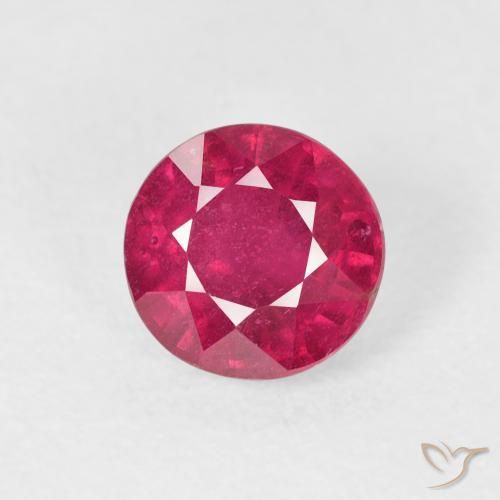 1.57ct 天然 ミディアムレッド ルビー, ラウンド, VS-SI