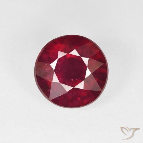 3.93ct 天然 ダークレッド ルビー, ラウンド, VS