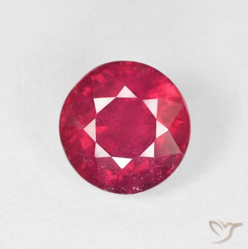 2.10ct 天然 ミディアムレッド ルビー, ラウンド, VS