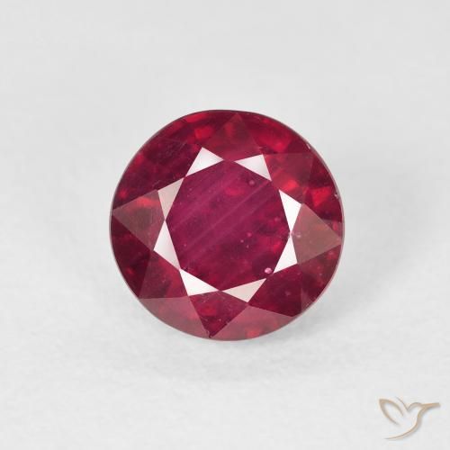2.88ct 天然 ピンクがかったレッド ルビー, ラウンド, VS