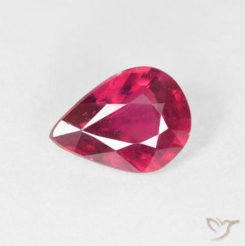 1.40ct 天然 ジャム・レッド ルビー, 洋梨の形, VS-SI