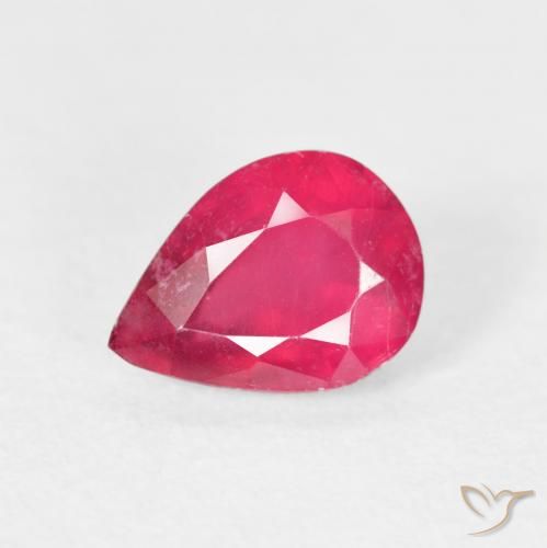 1.64ct 天然 赤みがかったピンク ルビー, 洋梨の形, VS-SI