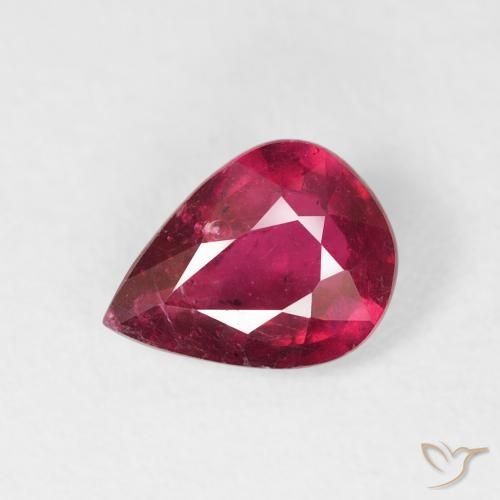 1.26ct 天然 ジャム・レッド ルビー, 洋梨の形, VS-SI