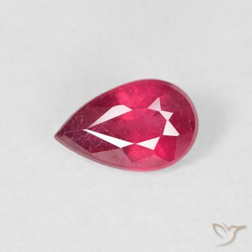 0.56ct 天然 赤みがかったピンク ルビー, 洋梨の形, VS-SI