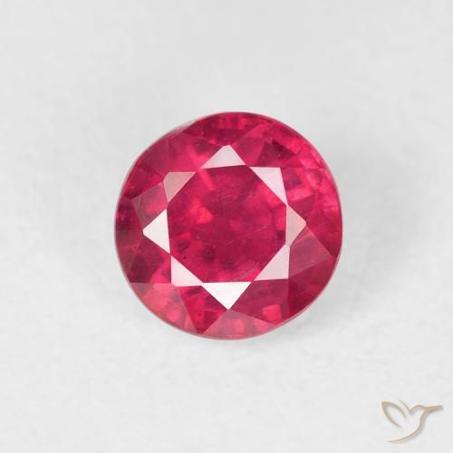 1.01ct 天然 ジャム・レッド ルビー, ラウンド, VS