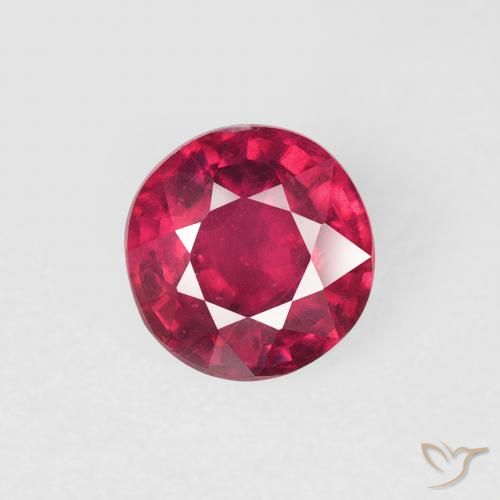 0.96ct 天然 ジャム・レッド ルビー, ラウンド, VS