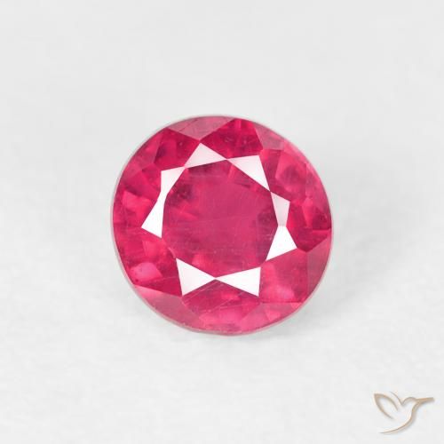 0.89ct 天然 赤みがかったピンク ルビー, ラウンド, VS