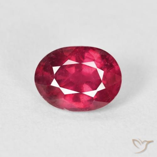 1.74ct 天然 濃い紅 ルビー, 楕円形, VS-SI