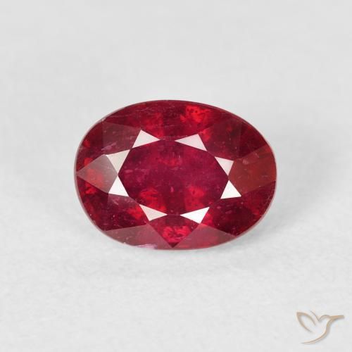 2.17ct 天然 ディープレッド ルビー, 楕円形, VS-SI