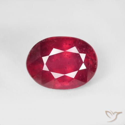 2.32ct 天然 ミディアムレッド ルビー, 楕円形, VS