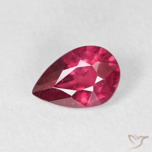 0.94ct 天然 ブラッドレッド ルビー, 洋梨の形, VS-SI