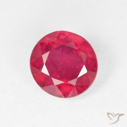 1.29ct 天然 ジャム・レッド ルビー, ラウンド, VS
