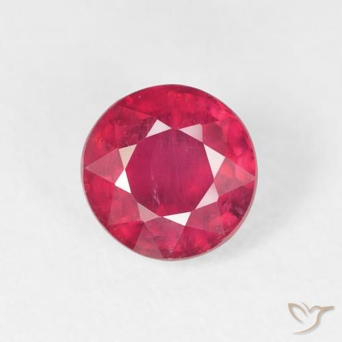 1.65ct 天然 濃い紅 ルビー, ラウンド, VS